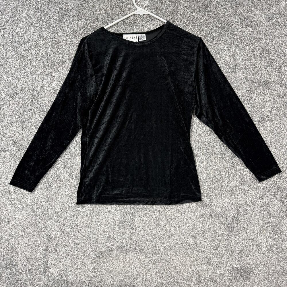 Vintage 90s Crushed Velvet Top M Dark Romantic Office Goth Indie Sleaze Grunge